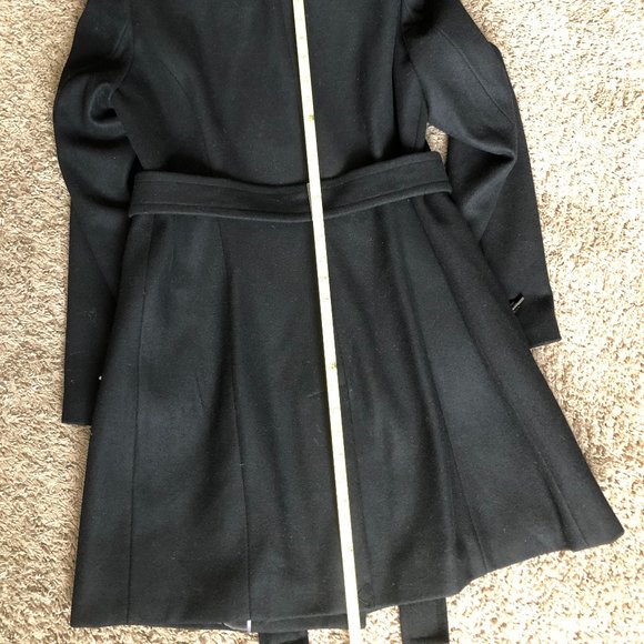 Calvin Klein Women's Wool Blend Black Trench Coat - Picture 2 of 12